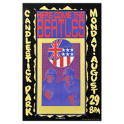 The Beatles Candlestick Park 1966 Ad Medium Canvas Print