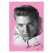 Elvis Presley Pink Tin Sign