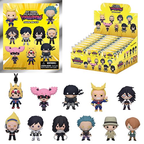 My Hero Academia Vigilantes 3D Foam Bag Clip Display Case of 24