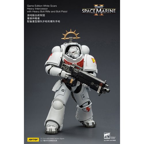 Joy Toy Warhammer 40,000 Space Marines Game Edition White Scars Intercessor Bolt Rifle & Pistol 1:18