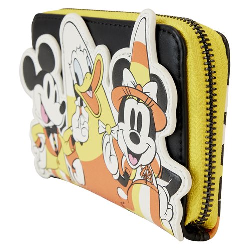 Disney Halloween Mickey Mouse and Friends Candy Corn Zip-Around Wallet