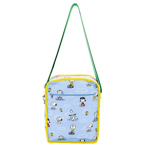 Peanuts Color Block Denim and Canvas Reversible / Convertible Crossbody Bag