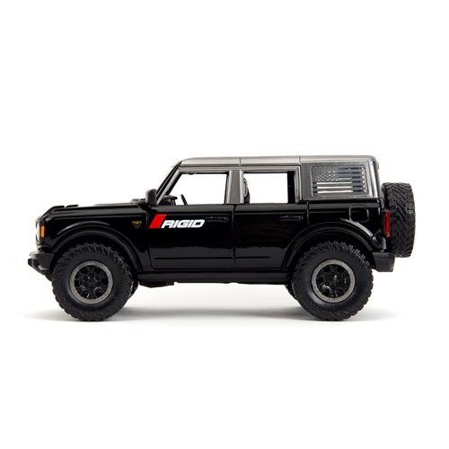 Just Trucks 2021 Ford Bronco 1:24 Scale Die-Cast Metal Vehicle with Tire Rack