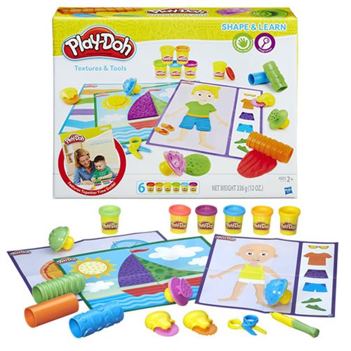 Play-Doh Shape and Learn Textures and Tools 