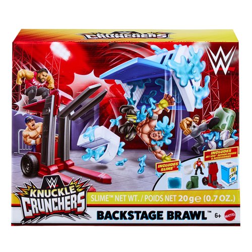 WWE Knuckle Crunchers Backstage Brawl Playset