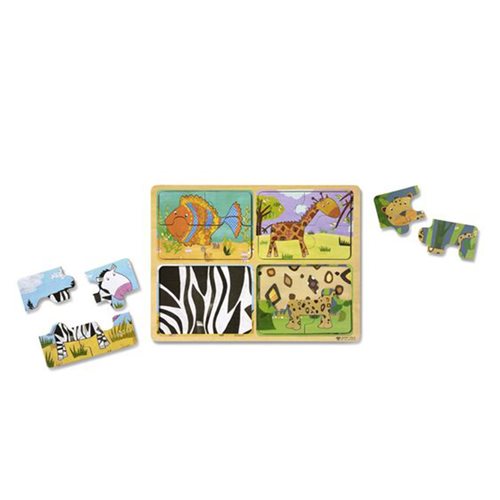 Melissa & Doug Natural Play Animal Patterns Wooden 16-Piece Puzzle