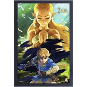 The Legend of Zelda: Breath of the Wild Zelda and Link Framed Art Print