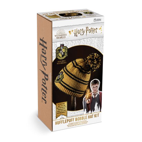 Harry Potter Wizarding World Collection Hufflepuff Bobble Hat Knitting Kit
