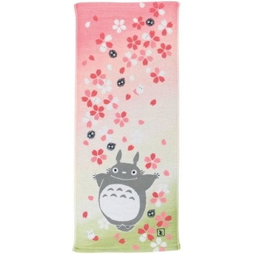 My Neighbor Totoro Flower Pink White Imabari Gauze Series Face Towel
