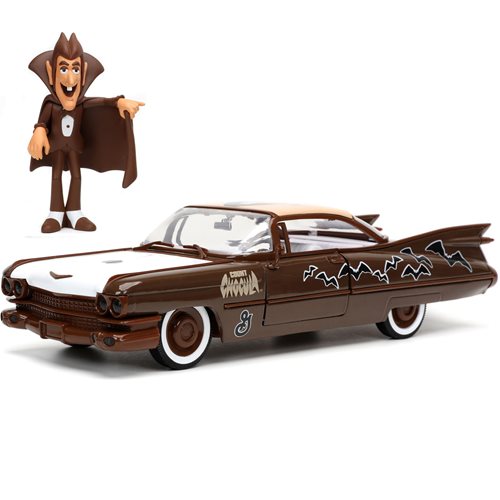Hollywood Rides Count Chocula 1959 Cadillac Coupe DeVille 1:24 Scale Die-Cast Metal Vehicle with Figure