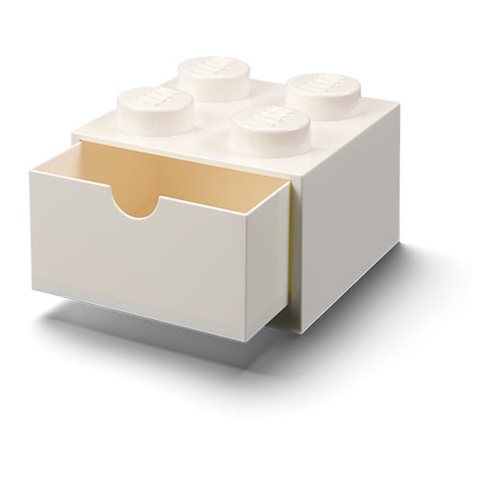 LEGO White Desk Drawer 4 Storage Box