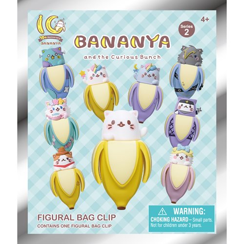 Bananya Series 2 3D Foam Bag Clip Random 6-Pack