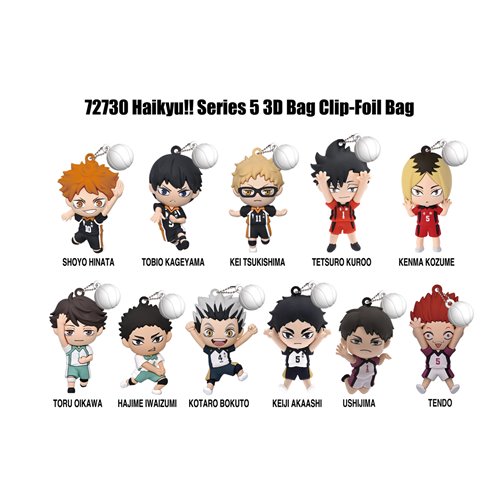 Haikyu!! Series 5 3D Foam Bag Clip Display Case of 24