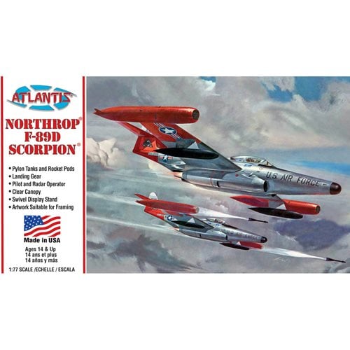 Northrop F-89D Scorpion 1:77 Scale Plastic Model Kit