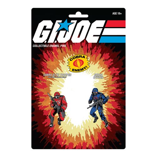 G.I. Joe Crimson Guard and Cobra Officer Retro Enamel Pin Set