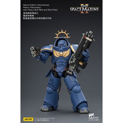 Joy Toy Warhammer 40K Space Marines Game Edition Ultramarines Intercessor Bolt Rifle & Pistol 1:18 S
