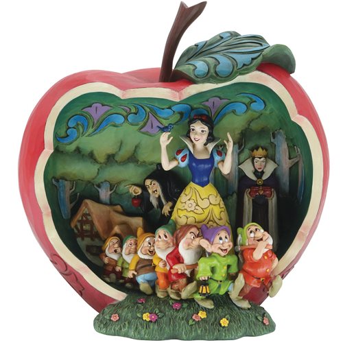 Disney Traditions Snow White and the Seven Dwarfs Apple Scene by Jim Shore Statue