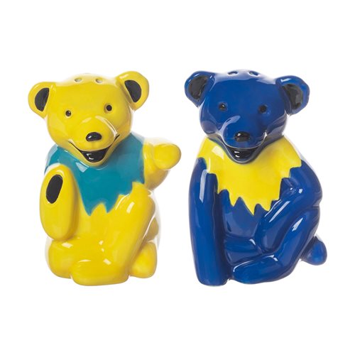 Grateful Dead Dancing Bears Sculpted Ceramic Salt and Pepper Shaker Set