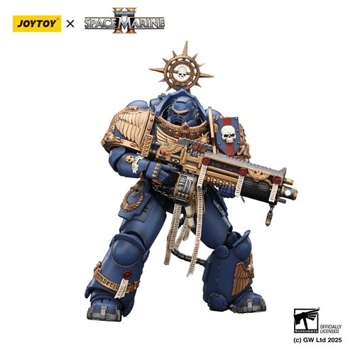 Joy Toy Warhammer Space Marine Ultramarine Heavy Relic Primus Armour and Heavy Relic Bolt Rifle 1:18