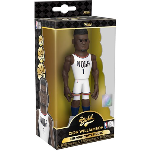NBA Pelicans Zion Williamson (Home Uniform) 5-Inch Vinyl Gold Figure