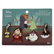 Beauty and the Beasty Library Scene Pin 4-Pack