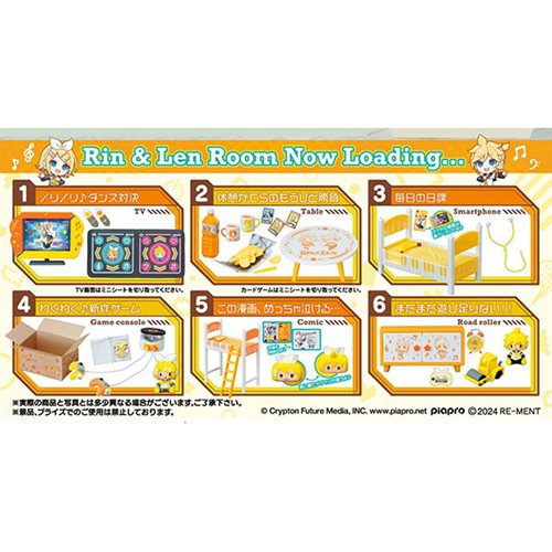 Vocaloid Hatsune Miku Rin and Len Room Mini-Figure Case of 6