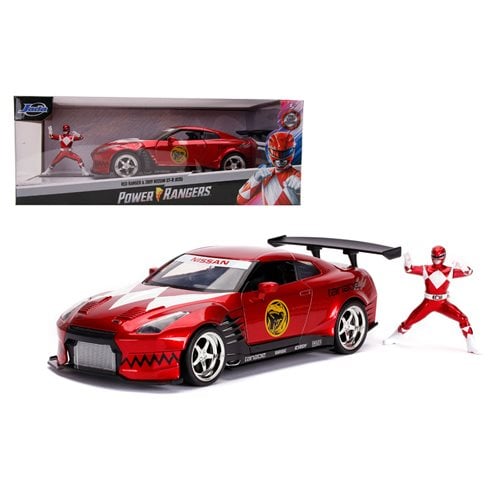 Mighty Morphin Power Rangers Red Ranger 2009 Nissan GT-R 1:24 Scale Die-Cast Metal Vehicle with Figure