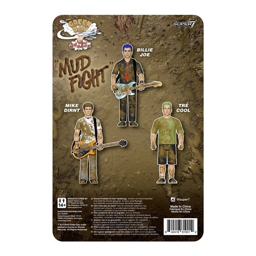 Green Day Mud Fight Tre Cool 3 3/4-Inch ReAction Figure