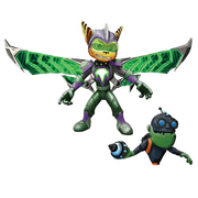 Ratchet and Clank Armored Ratchet with Mr. Zurkon Figure