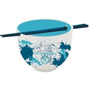 Yu-Gi-Oh Blue Dragon 18 oz Bowl and Chopstick Set