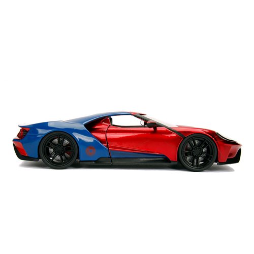 Spider-Man Hollywood Rides 2017 Ford GT 1:24 Scale Die-Cast Metal Vehicle with Figure