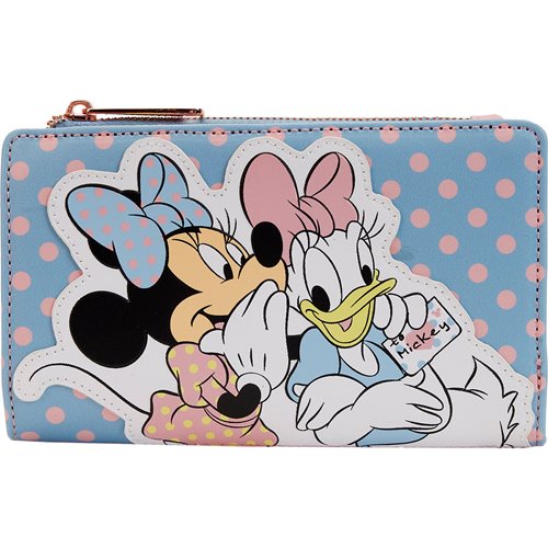 Minnie Mouse Pastel Color Block Dots Flap Wallet
