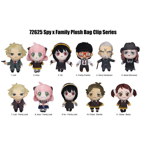 Spy x Family Plush Bag Clip Random 6-Pack