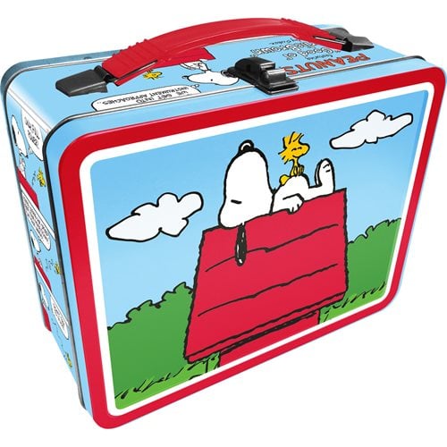 Peanuts Snoopy Red Dog House Fun Box Tin Tote
