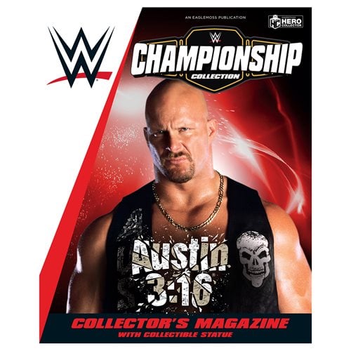 WWE Championship Collection Stone Cold Steve Austin Figure with Collector Magazine