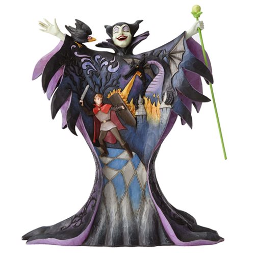 Disney Traditions Sleeping Beauty Maleficent with Scene Malevolent Madness Statue