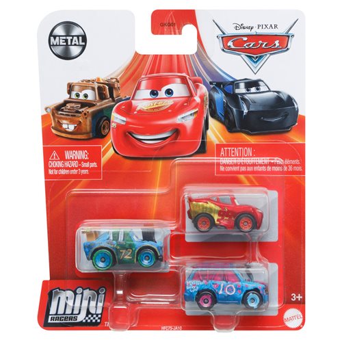 Disney Pixar Cars Mini Racers 3-Pack Mix 4 Case of 6