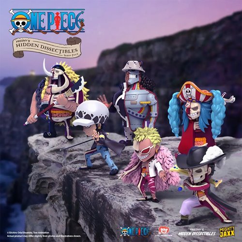 One Piece Series 4 Warlords Freeny's Hidden Dissectibles Mini-Figure Display Tray of 6