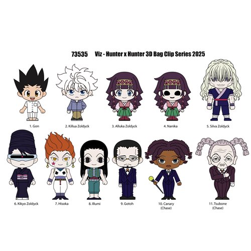 Hunter x Hunter Series 5 3D Foam Bag Clip Display Case of 24