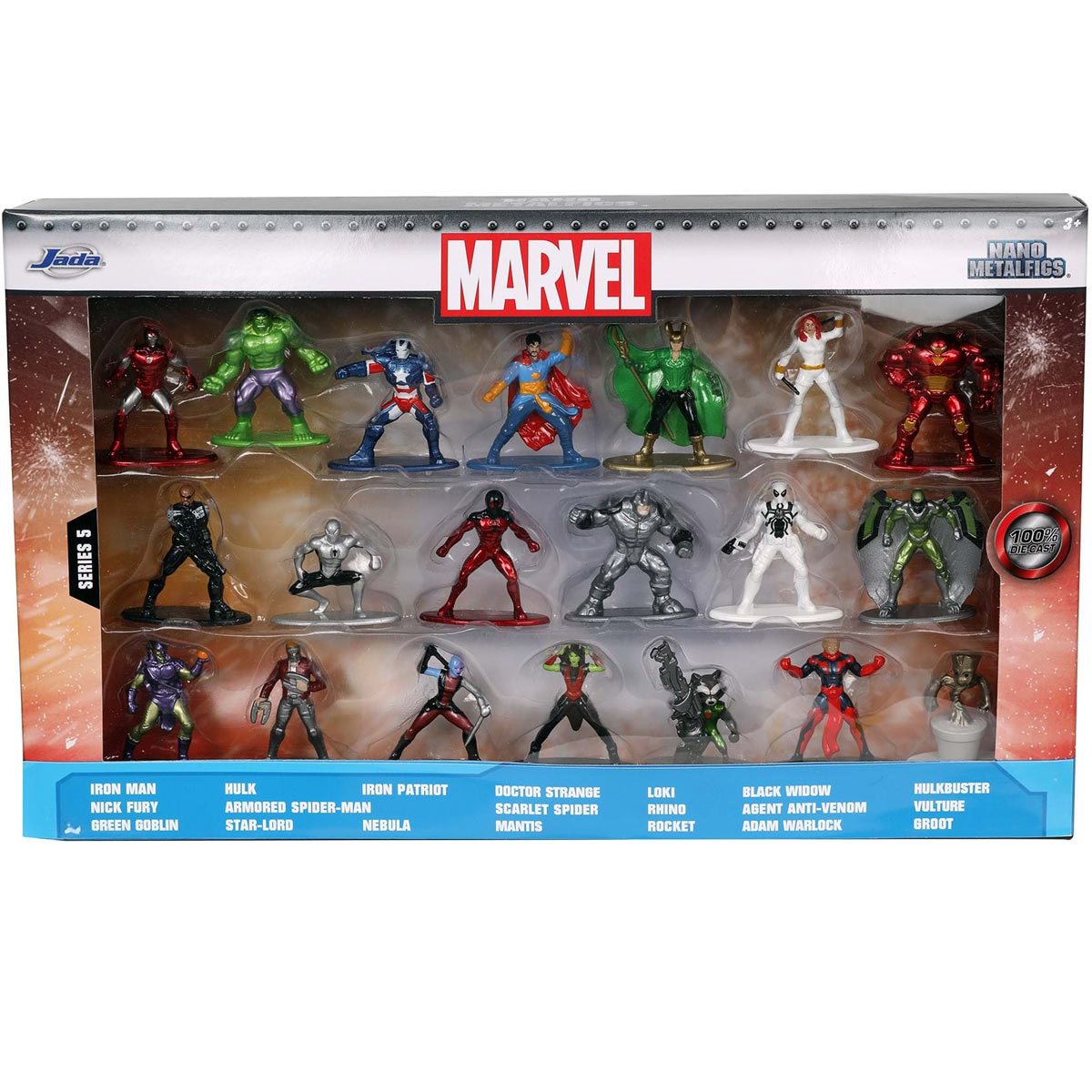 NANO METALFIGS Metal Miniature Figures Marvel Avengers Spiderman Mini NEW 