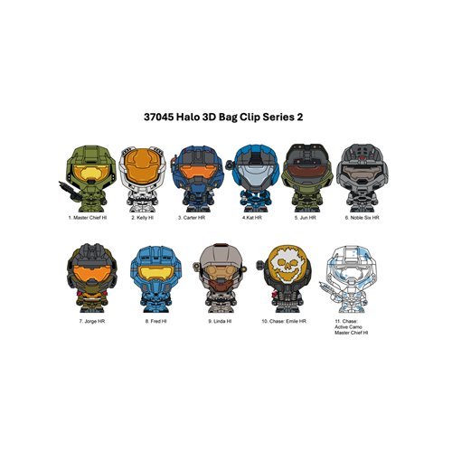 Halo Series 2 3D Foam Bag Clip Display Case of 24