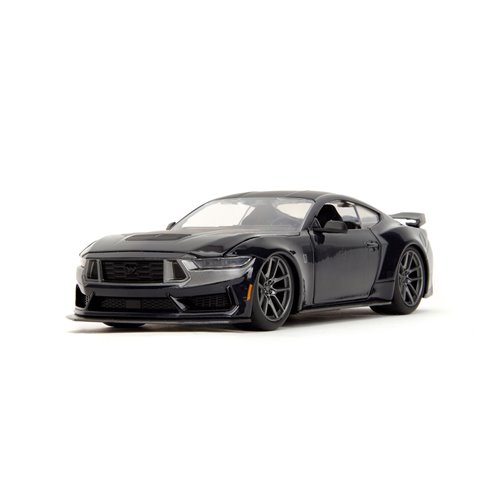 Bigtime Muscle 2024 Glossy Black Ford Mustang Dark Horse 1:24 Scale Die-Cast Metal Vehicle