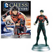 DC Superhero Superboy White Pawn Chess Piece with Collector Magazine