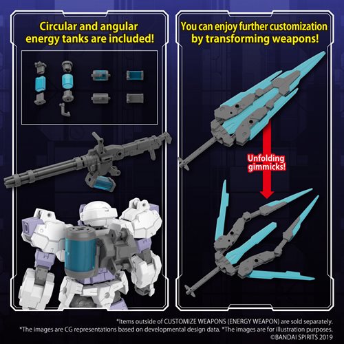 30 Minute Missions Customize Armaments Energy Swords 1:144 Scale Model Kit