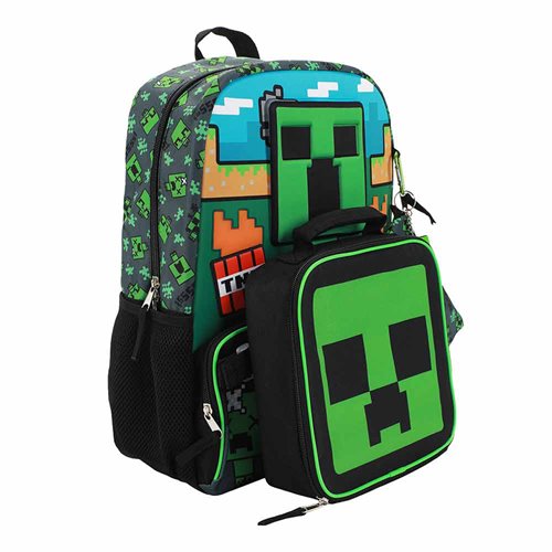 Minecraft Creeper Youth Backpack 5-Piece Set