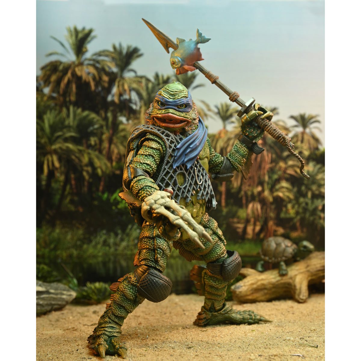 Universal Monsters x Teenage Mutant Ninja Turtles Ult. Leonardo as Creature  from the Black Lagoon 7-Inch Scale Figure