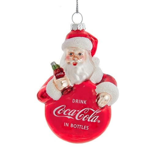 Coca-Cola Santa 3 1/2-Inch Glass Ornament