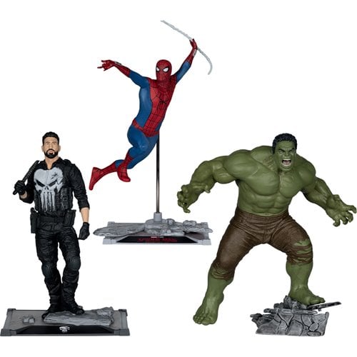 Marvel Studios Wave 1 Spider-Man: Brand New Day Posed Figure with Scene Case of 6