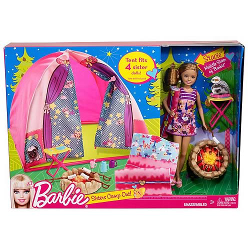 Om toevlucht te zoeken Egoïsme Smelten Barbie Sisters Camp Out Tent Playset - Entertainment Earth