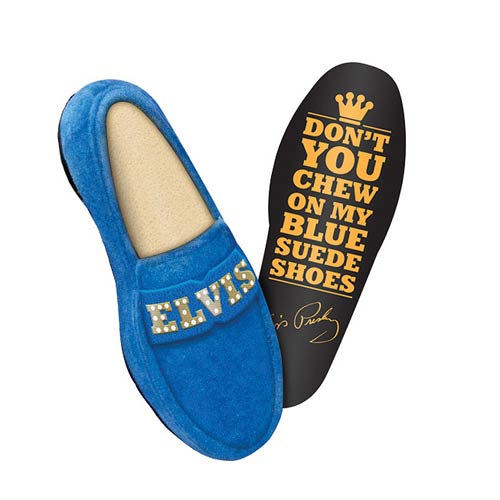 Elvis Blue Suede Shoes Adult Work Shirt 